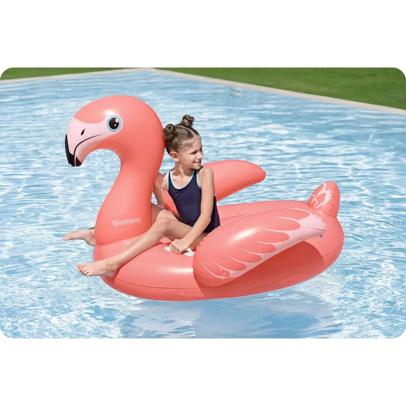 Materasso gonfiabile fenicottero per bambini 138 x 107 cm Bestway 41525