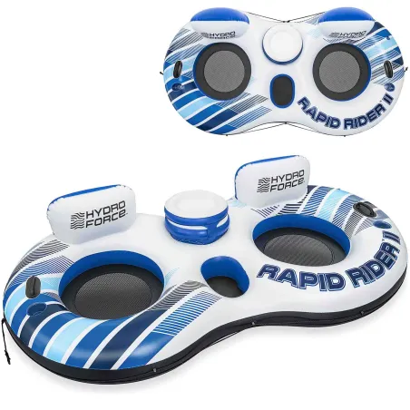 Anello da nuoto doppio Rapid Rider, galleggiante colorato e comodo