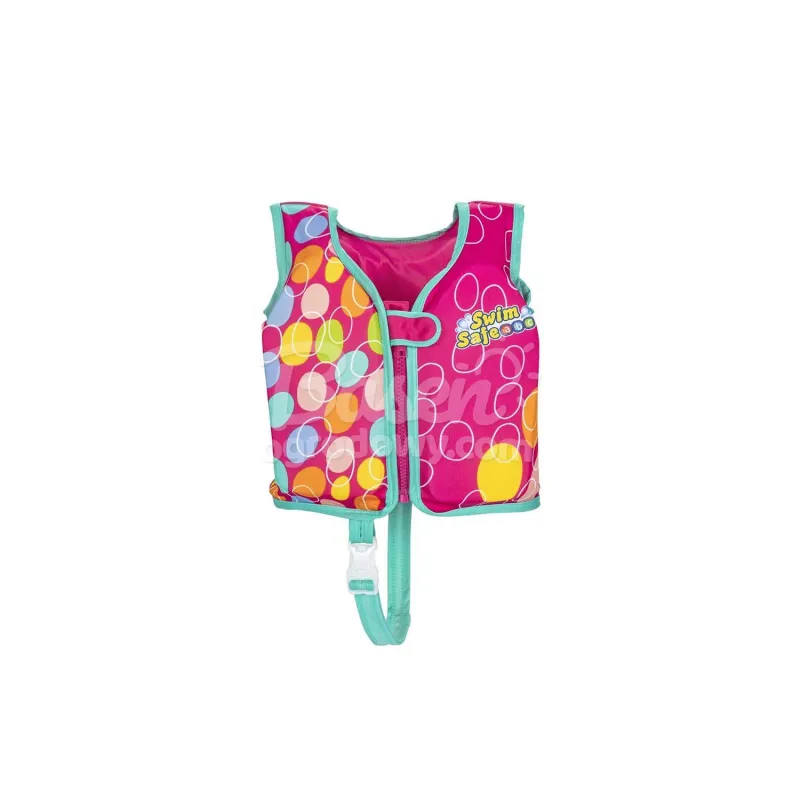 Gilet di nuoto rosa alla moda S/M, perfetto per i bambini che imparano a nuotare