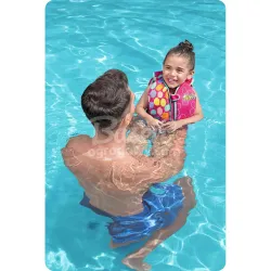 Giubbotto di nuoto rosa per bambini, S/M, sicuro e comodo