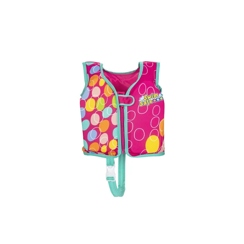 Gilet di nuoto rosa alla moda per bambini, perfetto per l'estate
