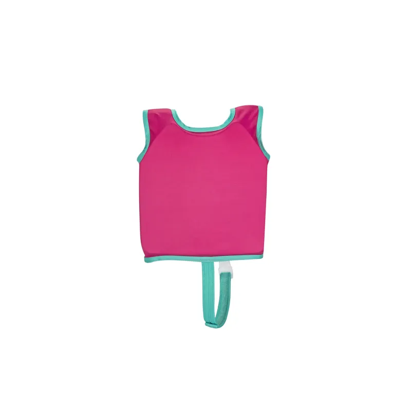 Giubbotto di nuoto leggero rosa per bambini, progettato per il comfort