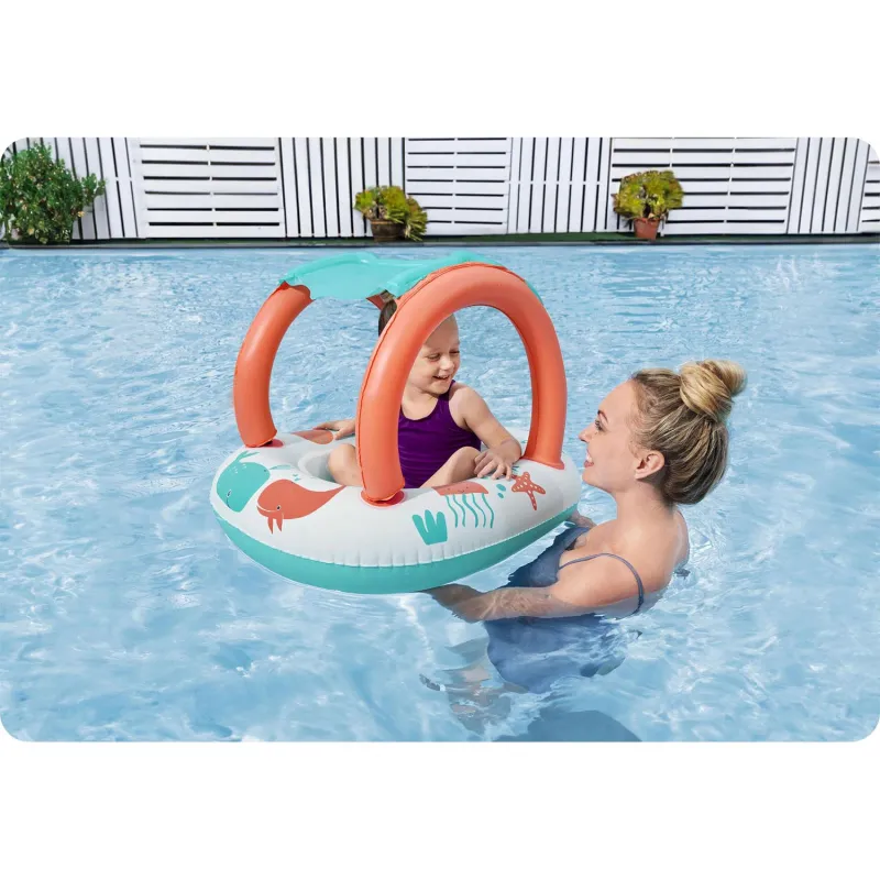 Ponton per bambini con baldacchino, perfetto per giardino o spiaggia