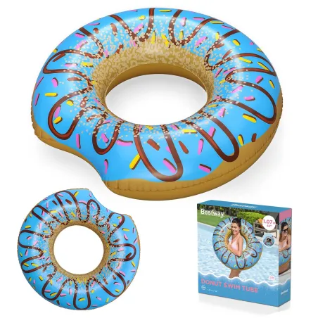 Anello gonfiabile blu per spiaggia 107cm, perfetto per divertirsi in acqua