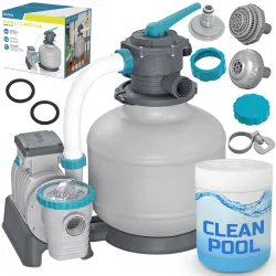Pompa filtro a sabbia 11355 L/h Bestway 58486 + Pastiglie multifunzionali