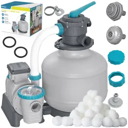Pompa Filtro Sabbia Bestway 58486 11355 L/h + Palline Filtranti