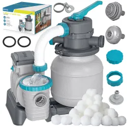 Pompa sabbia per piscina + palline filtranti 6056 l/h Bestway 58497