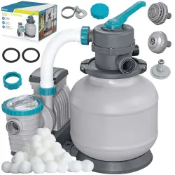 Pompa sabbia per piscina + palline filtranti 8327 l/h Bestway 58499