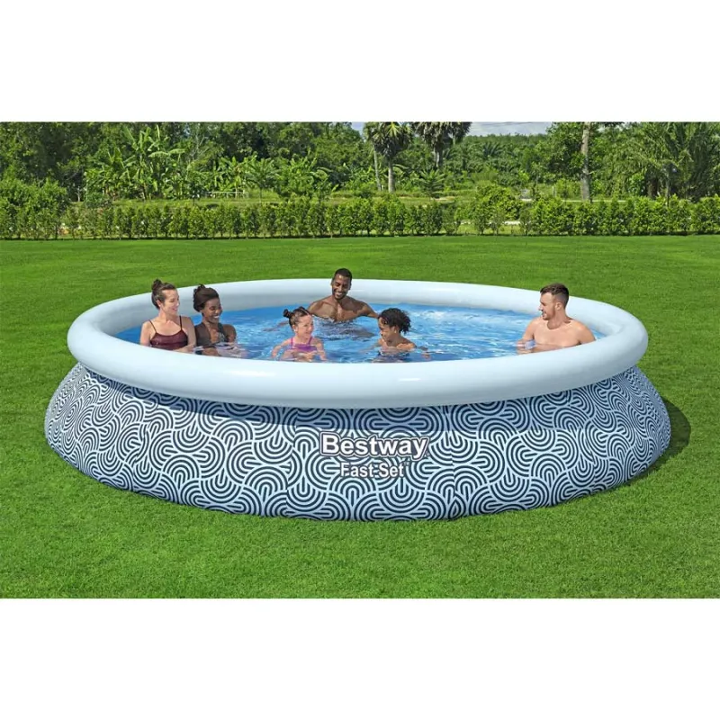 Piscina da Giardino 396 x 84 cm, colore blu, ideale per il giardino