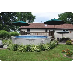 Piscina da giardino blu 305 x 122 cm, perfetta per il relax all'aperto