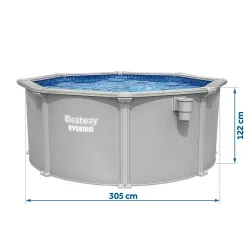 Piscina da giardino 305 x 122 cm, perfetta per giochi estivi all'aperto