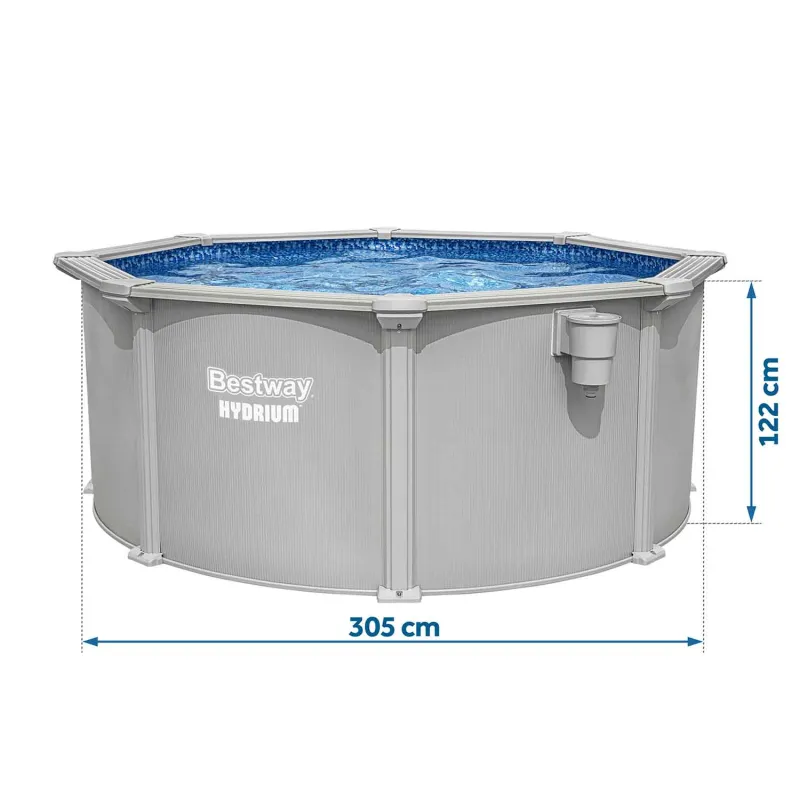 Piscina da giardino 305 x 122 cm, perfetta per giochi estivi all'aperto