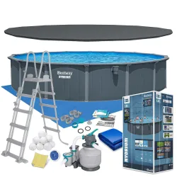 Piscina da Giardino in Pannelli 732 x 132 cm, perfetta per l'uso esterno