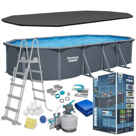 Piscina da giardino tutto l'anno 732x366x132 cm in pannelli Bestway 561CW