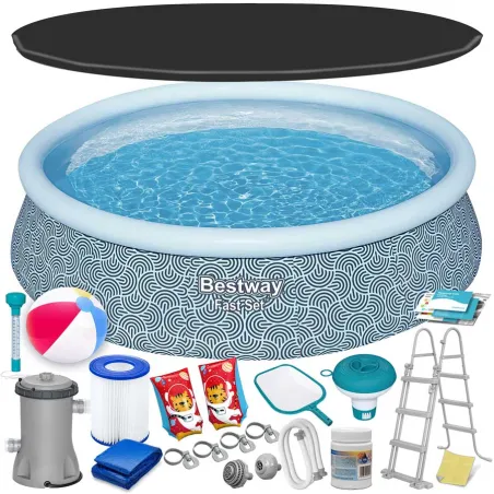 Piscina autoportante 457 x 107 cm, perfetta per divertimento estivo in giardino