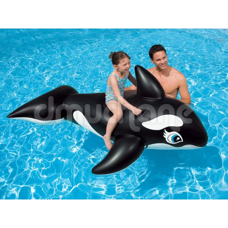 Giocattolo gonfiabile balena blu per divertimento in acqua