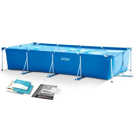 Piscina da giardino con struttura 450x220x84 cm INTEX 28273, robusta e durevole