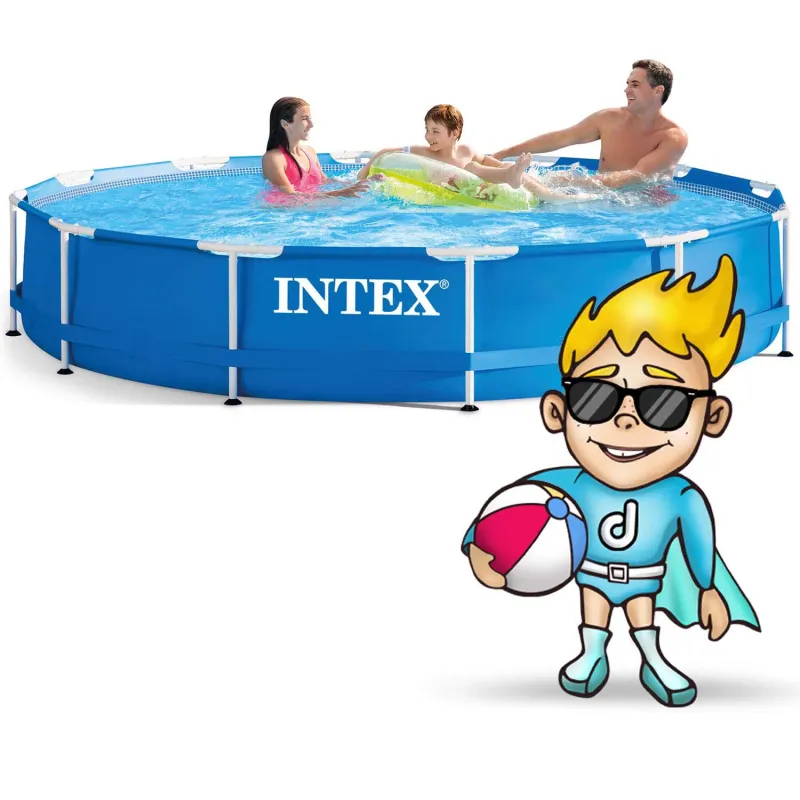Piscina con telaio 366 x 76 cm, design elegante per il relax in giardino