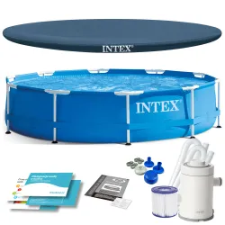 INTEX 28202 Piscina da Giardino 305 x 76 cm Set 4 in 1