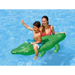 Coccodrillo verde galleggiante, ideale per giardino e piscina