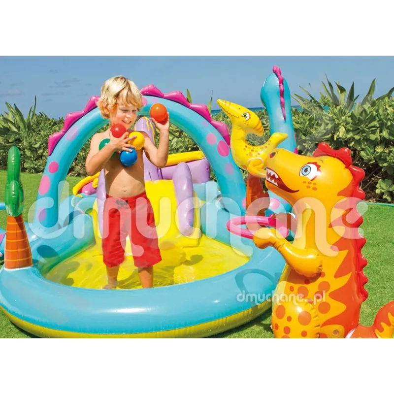 Centro giochi gonfiabile dinozauri, perfetto per divertimento all'aperto