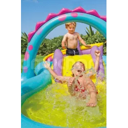 Centro giochi gonfiabile dinozauri, perfetto per il divertimento estivo