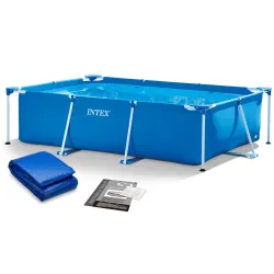 Piscina da giardino 300 x 200 x 75 cm con struttura set 2in1