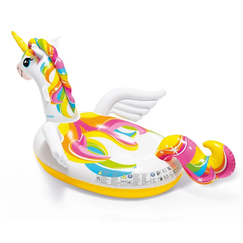 Unicorno gonfiabile 201 x 140 x 97 cm, perfetto per giardino o piscina