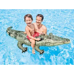 Alligatore gonfiabile verde, perfetto per il giardino o la piscina