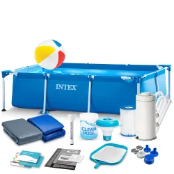 Piscina da giardino con struttura 260 x 160 x 65 cm set 15 in 1 INTEX 28271