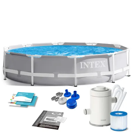 Piscina con struttura 305 x 76 cm e set completo di accessori