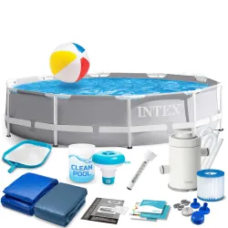 Piscina da Giardino con Struttura in Acciaio 305 x 76 cm Set 15 pz INTEX 26702