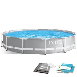 Piscina da Giardino con Struttura in Acciaio 366 x 76 cm resistente