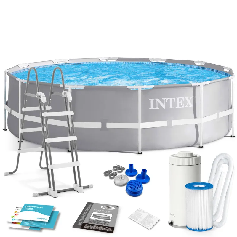 Piscina da giardino Prism Frame 366 cm con 10 accessori, perfetta per l'estate