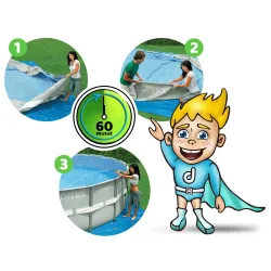 Piscina da giardino 549 x 122 cm con montaggio facile per il divertimento all'aperto