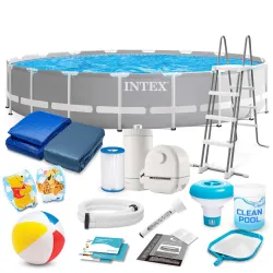 Piscina da giardino con struttura 549 x 122 cm e set 18in1