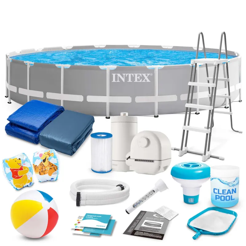Piscina da giardino con struttura 549 x 122 cm e set 18in1