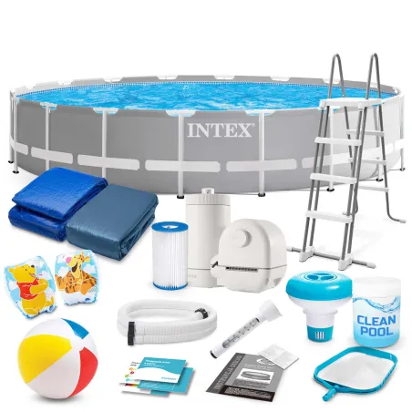 Piscina da giardino con struttura 549 x 122 cm e set 18in1