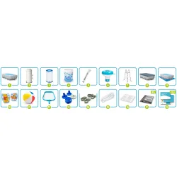 Perfetto per il giardino: Piscina a Telaio 300 x 175 x 80 cm INTEX 26784