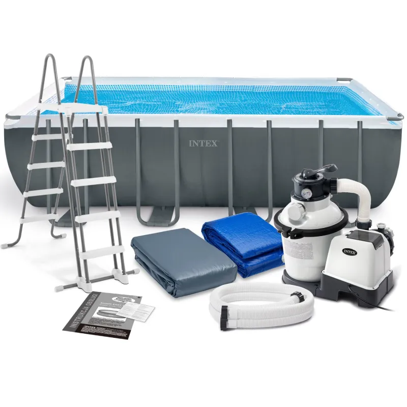 Piscina da giardino 549 x 274 x 132 cm, perfetta per il divertimento all'aperto, 11in1 INTEX 26356
