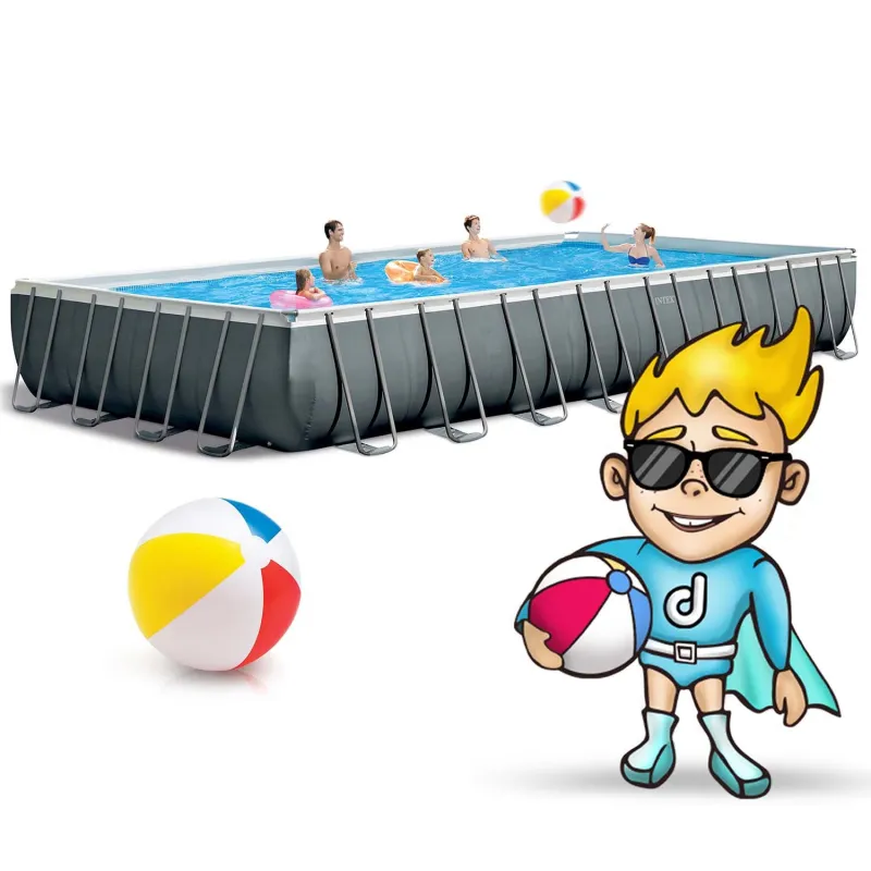 Grande piscina da giardino 975 x 488 x 132 cm, perfetta per il divertimento