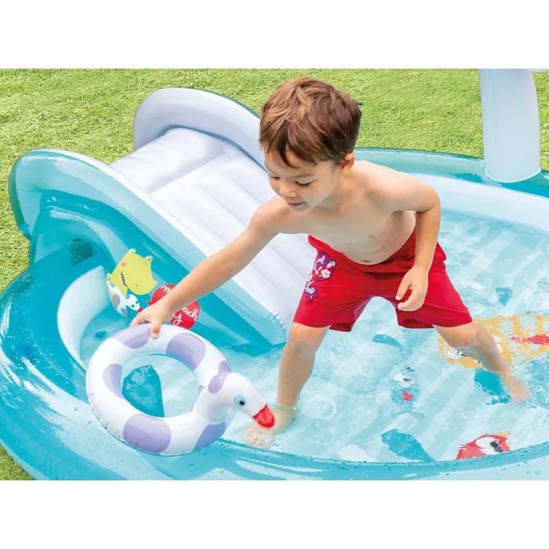Parco giochi gonfiabile coccodrillo resistente, ottimo per il gioco in giardino per bambini