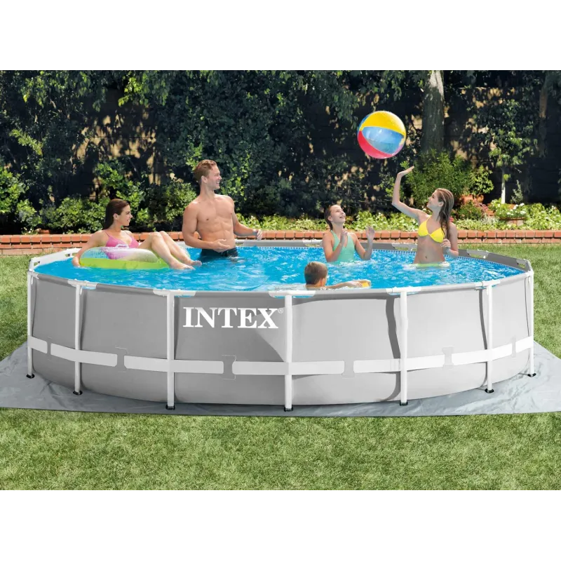 Piscina da giardino 457 x 107 cm, design elegante per esterni