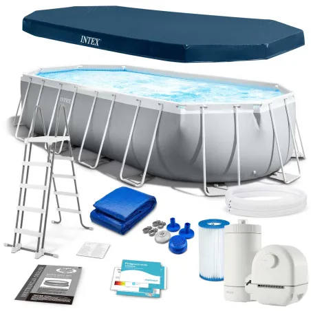 Piscina con struttura in acciaio 610 x 305 cm set 12-in-1 INTEX 26798
