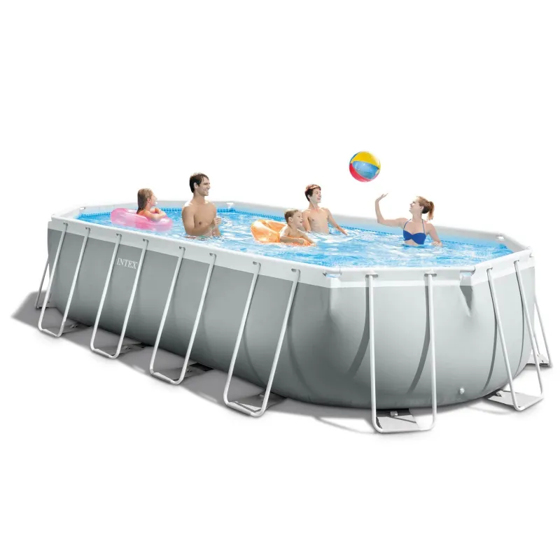 Piscina da giardino blu, spaziosa e resistente per il relax estivo