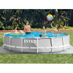 Piscina a telaio 457 x 107 cm con struttura resistente per divertimento prolungato