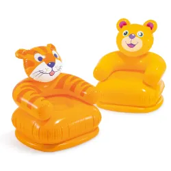 Poltrona gonfiabile per bambini Animali Allegri 65 x 64 cm INTEX 68556 orso