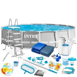 Piscina da giardino con struttura 457 x 107 cm, set 21in1 INTEX 26724