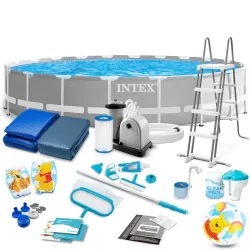 Piscina da giardino con struttura in acciaio 610 x 132 cm set 21in1 INTEX 26756