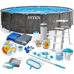 Piscina da giardino con struttura in acciaio 457 x 122 cm set 21in1 INTEX 26742
